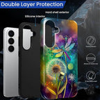 for Samsung Galaxy S26+ Case, Dragonfly Dandelion Colorful Pattern Glossy 2 in - Image 6