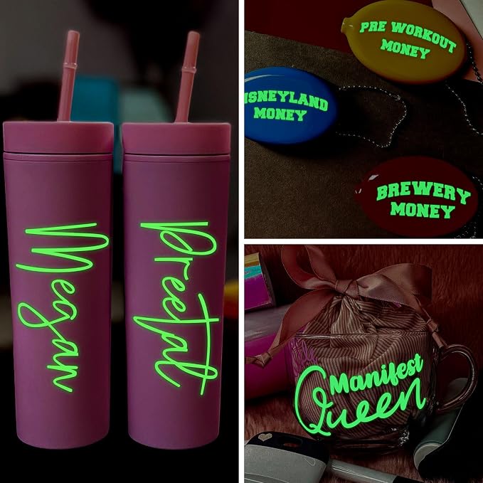TECKWRAP Glow in the Dark Matte Adhesive Vinyl, 1ft x 5ft - Image 5
