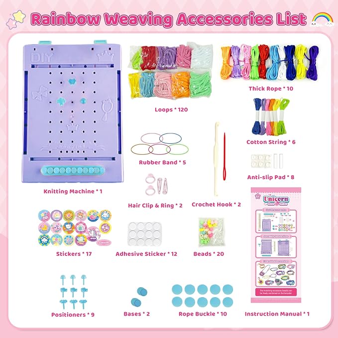 Weaving Loom for Kids & Friendship Bracelet Making Kit for Girls, Birthday - Image 8