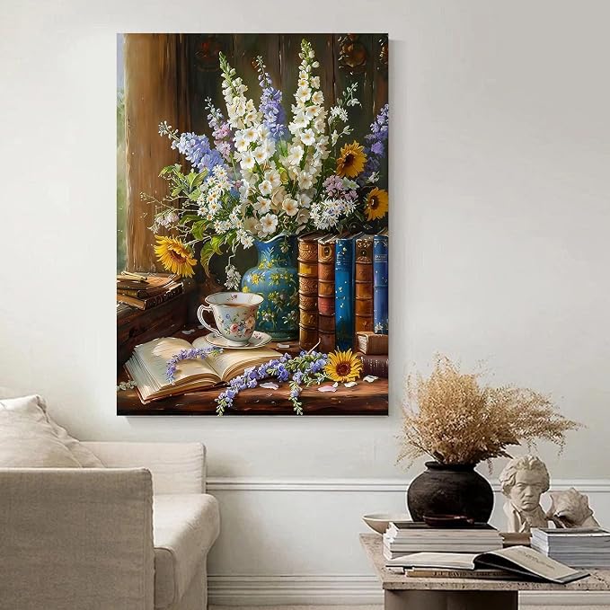 Book Flower Diamond Art Kits for Adults, DIY 5D Diamond Painting Kits for - Image 4