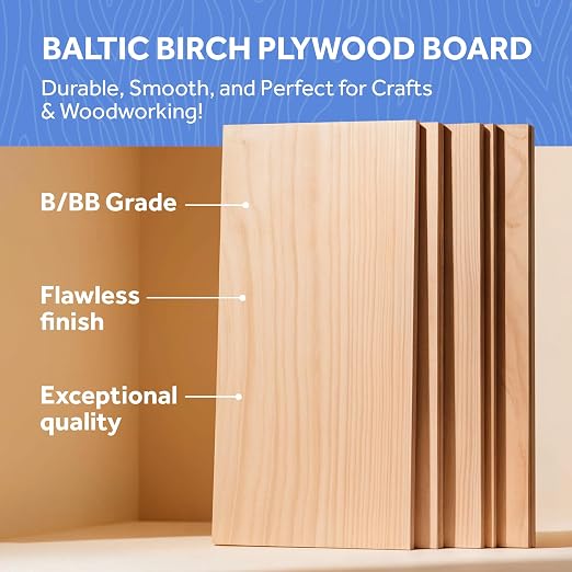 Baltic Birch Plywood Custom Cut, Customized to Size 1/4 Inch Thick, B/BB Grade - Image 3