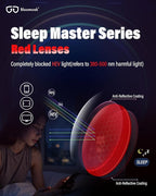 Bloomoak 100% Red Lens Blue Green Light Blocking Glasses- Dual AR Coatings - Image 5