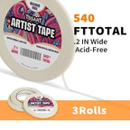 3 Pack White Artist Tape - Image 2