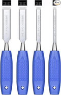 GREBSTK 4-Piece Ultra-Sharp Wood Chisel Set, CR-V Steel Beveled Blades by GREBSTK