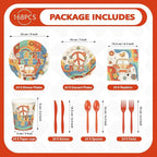 168 Pcs Groovy Birthday Party Decoration Retro Groovy Hippie Plates Napkins - Image 2