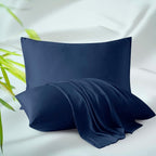 Bamboo Viscose Zippered Pillow Cases Standard Size Set of 2, 400 Thread Count by ZaizaiHome