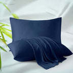 4-Pack Bamboo Viscose Zippered Pillow Cases Standard Size, 400 Thread Count by ZaizaiHome