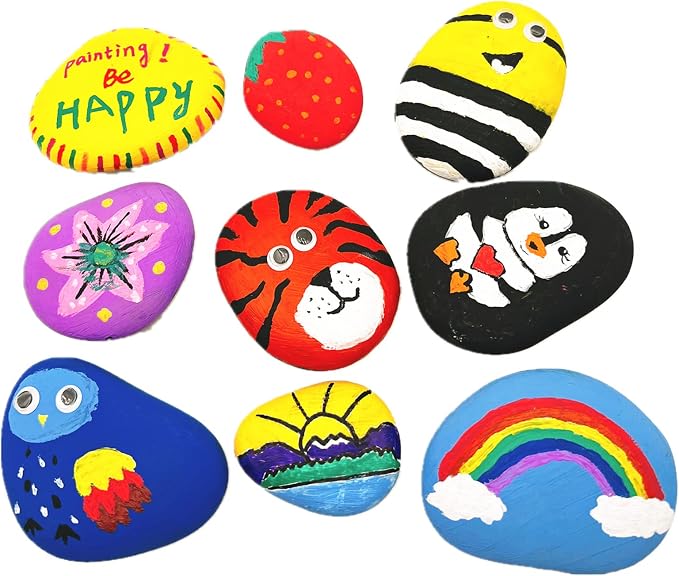 Lifetop 16PCS Painting Rocks, Decoration, Medium Stone - Image 5