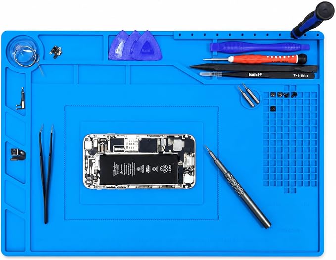 Kaisi Soldering Mat, 15.35" x 10.6" Inch Heat Resistant Silicone Work Mat by Kaisi%C2%AETools