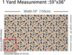 Kawaii Dachshund Fabric by The Yard, Cute Dogs Footprinted Bones Flannel - Image 2