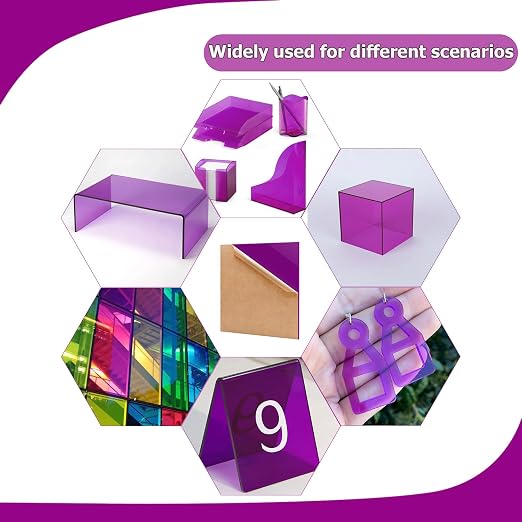 2 Pack 12'' x 16'' Translucent Purple Acrylic Sheet, 3mm Thick Acrylic Plastic - Image 6