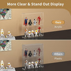 NIUBEE Acrylic Display Case, Wall Mounted or Desktop Dustproof Display Cabinet - Image 6