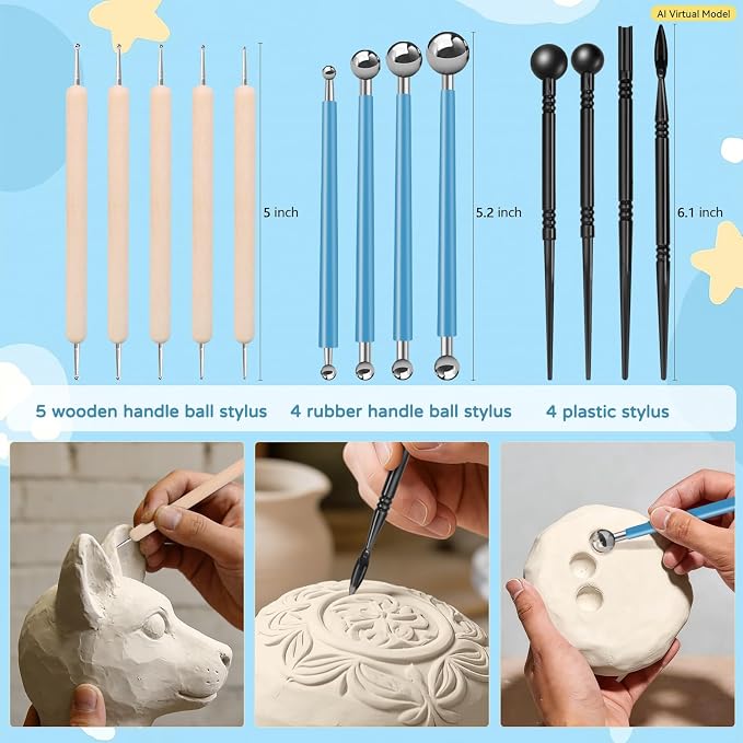 ZEHIQ White Air Dry Clay 2.2 lbs - Image 3