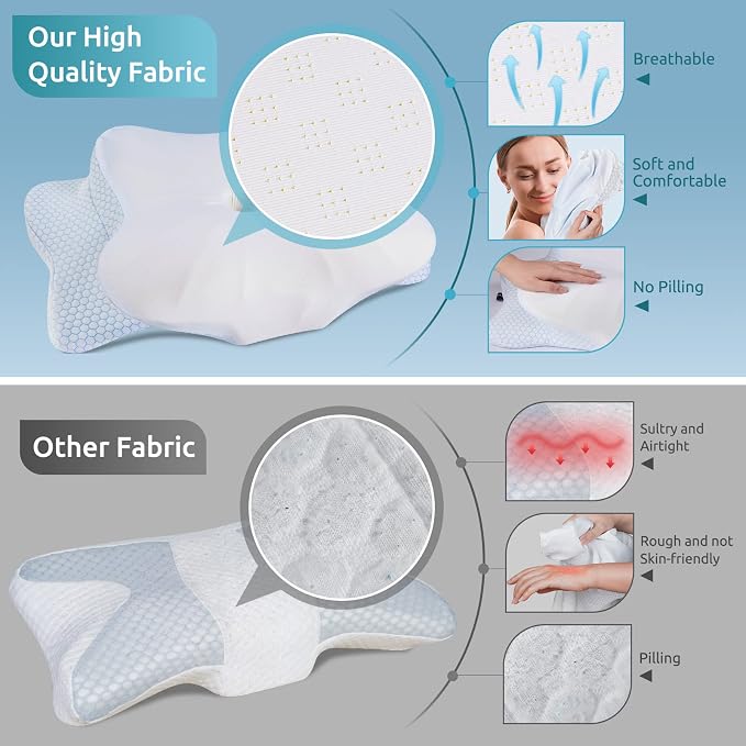 DONAMA Cervical Pillow for Neck and Shoulder Pain Relief, Cooling Contour - Image 7