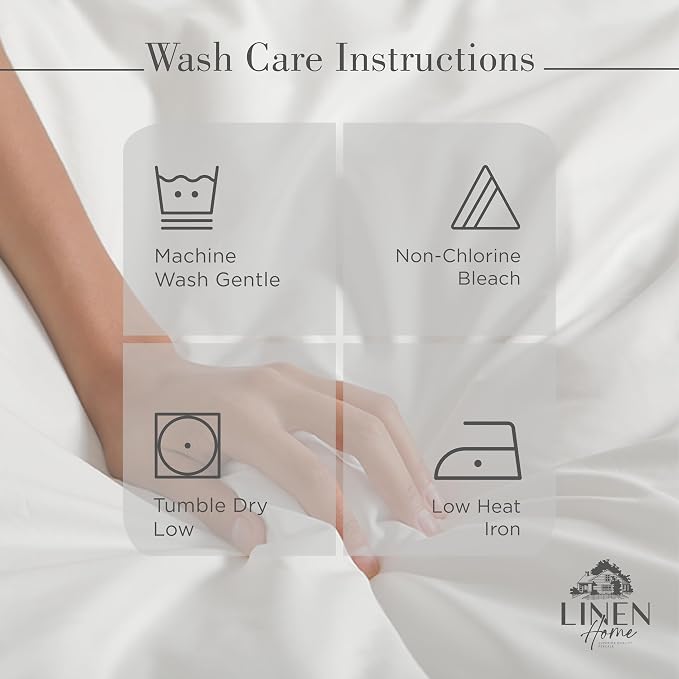 Linen Home 100% Cotton Percale Sheet Set Pack of 2, King Size, Deep Pocket - Image 5