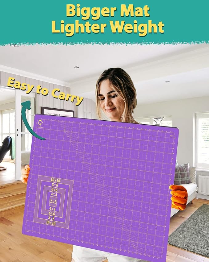 G+ Self-Healing Cutting Mat, True A3 12 x 18" Purple/Black Eco-Friendly - Image 7