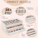 Bfttlity Acrylic Rock Display Case, 54 Grids Rock Collection Box - Image 4