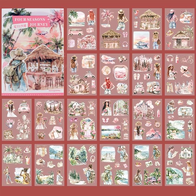 Summer Beach Pre-Cut Journal Sticker Book - Image 2