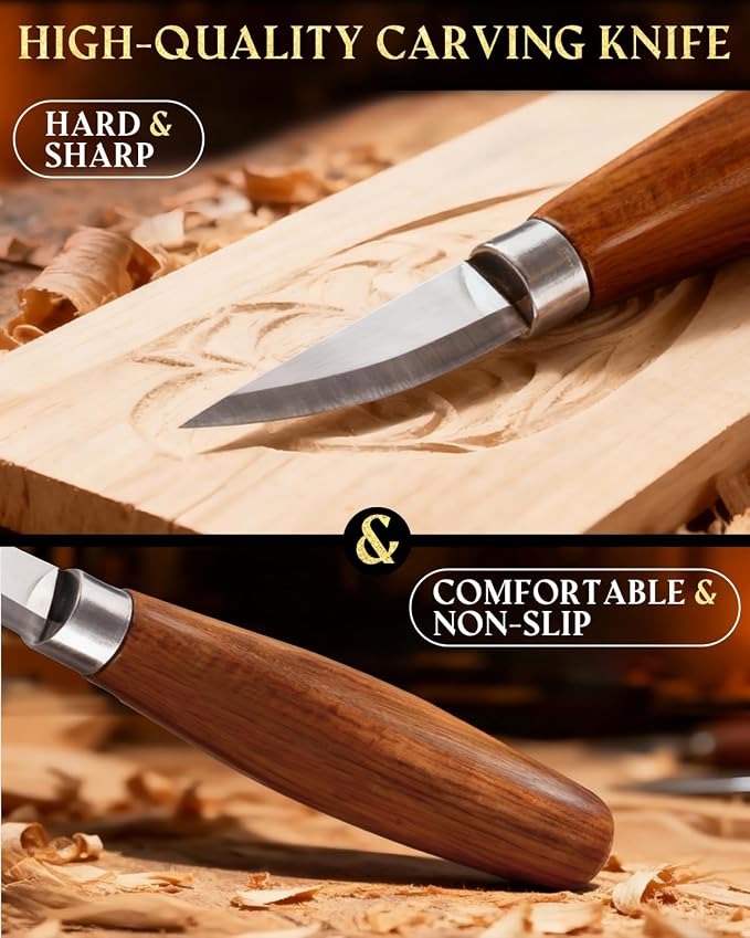 Wood Carving Kit Whittling Kit: Deluxe Wood Carving Tools Knife Set - Image 4