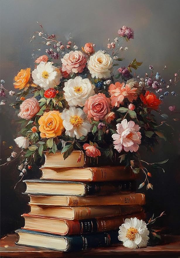 RYMILIE 5D Diamond Art Kits for Adults, Flower Books Diamond Painting Kits for by RYMILIE