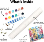 Clendo Paint by Numbers Kit for Adults Beginners, Spring Street Adult Paint by - Image 7