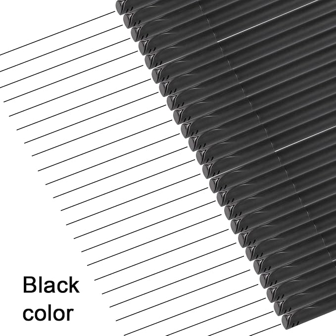 Dyvicl Journal Planner Pens Black Colored Pens, 24 Pack 0.4mm Fineliner Pen Set - Image 2