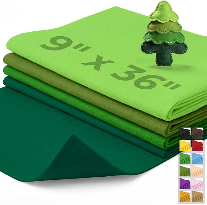 IONTACH 9" X 36" Soft Felt Sheets 1.6mm Thick | Acrylic Felt Fabric by IONTACH