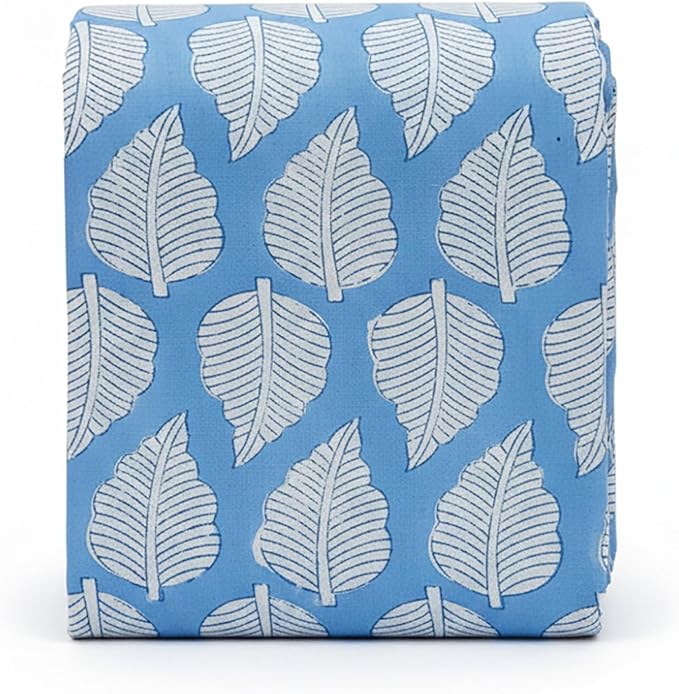 E-Tailor® Hand-Block Printed Pre-Cut Cotton Fabric Ideal by E-Tailor