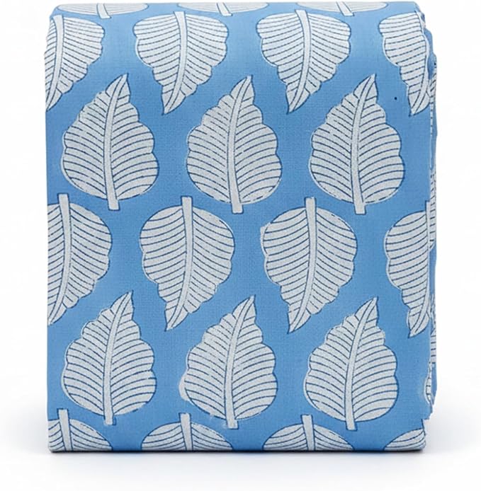 E-Tailor® Hand-Block Printed Pre-Cut Cotton Fabric Ideal by E-Tailor