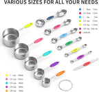TILUCK measuring cups and magnetic measuring spoons set, stainless steel - Image 2