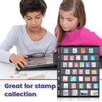 Gersoniel 20 Sheets Stamp Collection Album Pages, Transparent Design, - Image 5