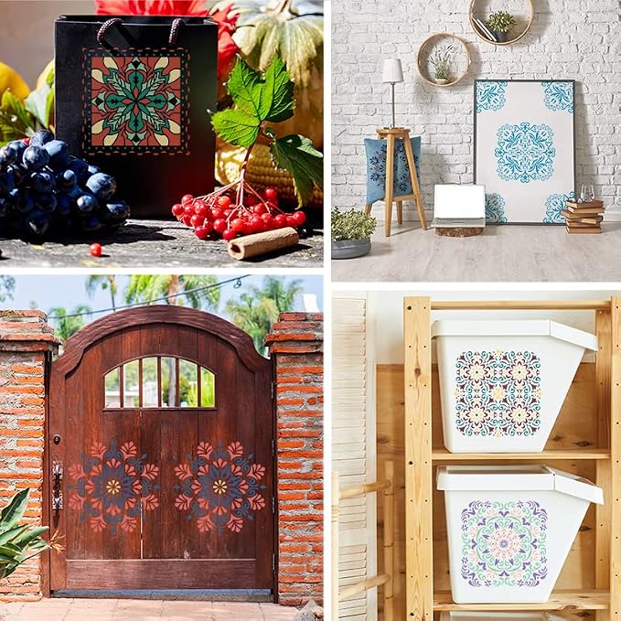 Mandala Stencils for Painting on Wood Wall Floor Furniture Tile Fabric - Image 5