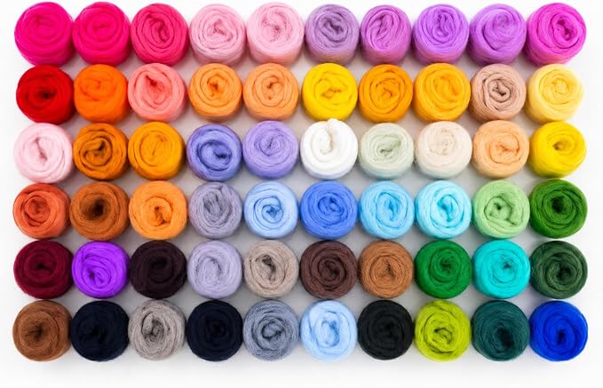 60 Colors Needle Felting Wool, Wool Roving 3g per Color, 6.35 oz Total - Image 7
