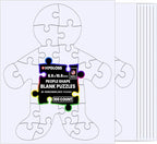 Hygloss 100 Blank Person-Shaped Puzzles – 8.5 x 10.5 Inches – Ideal by HyglossProductsInc