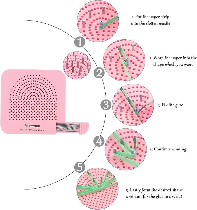 YURROAD Paper Quilling Kit for Starter, Width 5mm 900 Strips in 36 Colors - Image 5