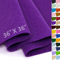 Puple Felt Fabric 36" X 36", 1.6mm Thick Soft and Durable Flexible Craft by FANOMMI