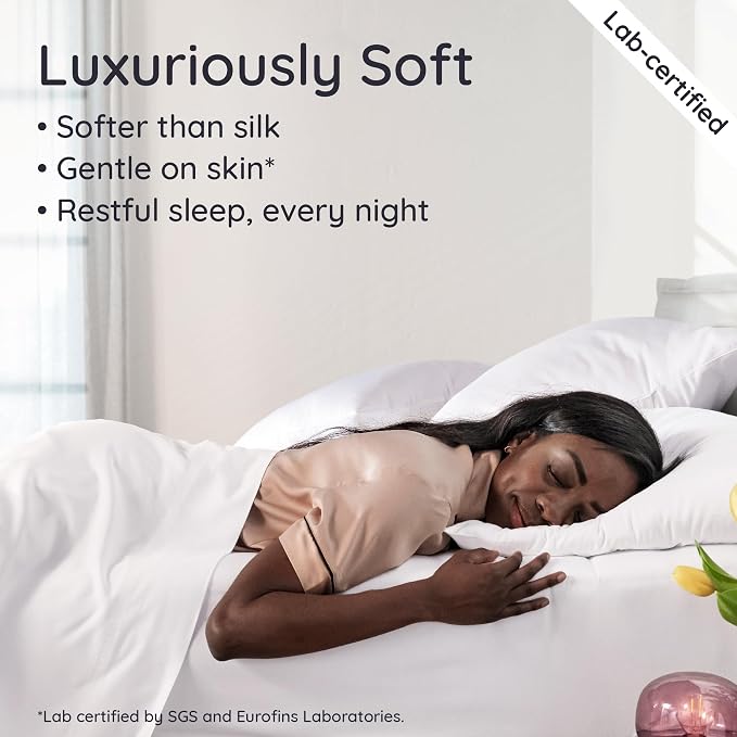 Bambaw 100% Viscose Derived from Bamboo Queen Size Sheet Set - Image 4