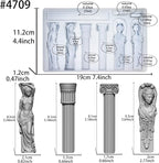 Art Mold for Polyclay Air Dry Clay Plaster, Decorative Column and Sculpture - Image 2