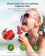 9-Cavity Popsicle Molds for Kids, Homemade BPA-Free Silicone Popsicle Maker - Image 6