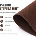 Chocolate Brown Large Felt Fabric 36" x 36", 1mm Stiff Felt Sheet, Nonwoven - Image 4