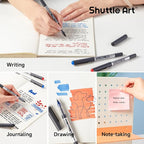 Shuttle Art RollerBall Pens, 25 Pack Fine Point Roller Ball Pens, 0.5mm Liquid - Image 4