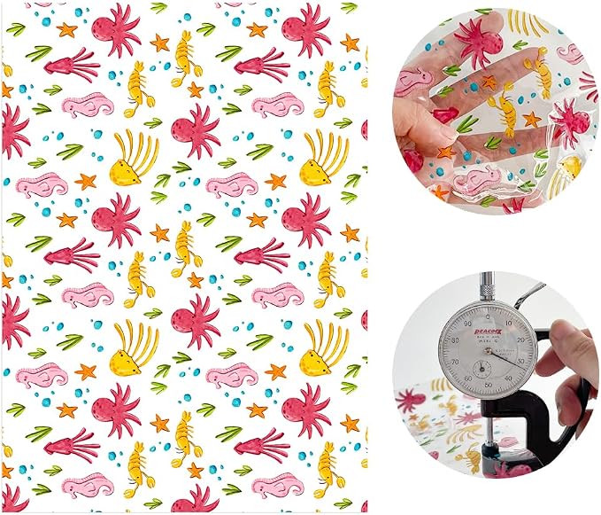 ONEART | 10 Pieces Clear PVC Vinyl Sheets, A4 Size See Through Waterproof Vinyl - Image 5