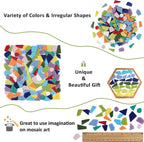 Youway Style Mosaic Tiles for Crafts Bulk, 200g Broken Mosaic Glass Pieces for - Image 7