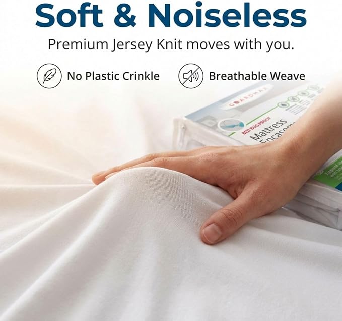 Guardmax Jersey Knitted Twin Zippered Mattress Encasement - Image 7