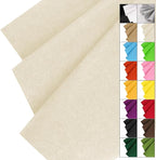 IONTACH 36" X 36" Ivory Stiff Felt Fabric 1.2mm Thick | Felt Sheet by IONTACH