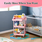 SUNALLY 3 Tier Rolling Cart - Image 4