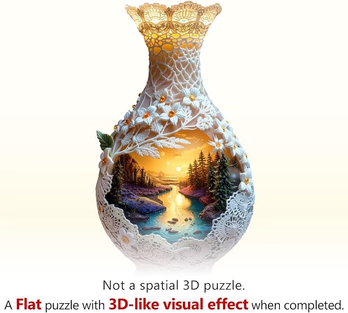 Scenery in Ceramic Vases Puzzles Adults Gifts Wooden 75 Pieces 9.4 * 4.9in - Image 9