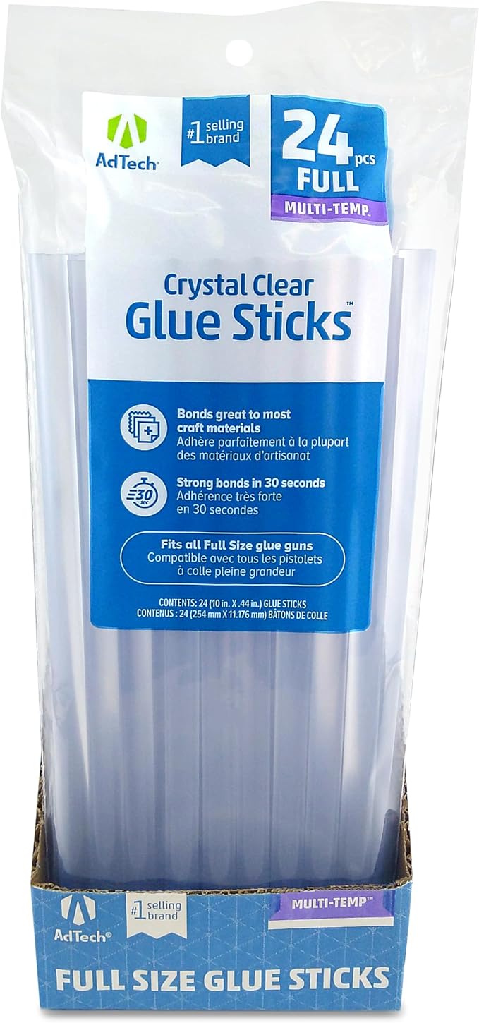 AdTech Hot Glue Sticks 10" Full Size, 24 Sticks - Image 4
