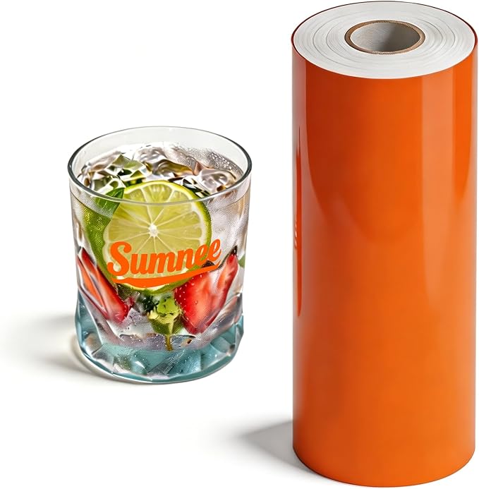 Orange Permanent Vinyl for Cricut Cutting Machine, Waterproof, Durable Orange by Unknown