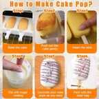 Mity rain 2 Pack Cake Pop Molds Silicone, 8 Cavity Reusable Cakesicle Molds | - Image 4